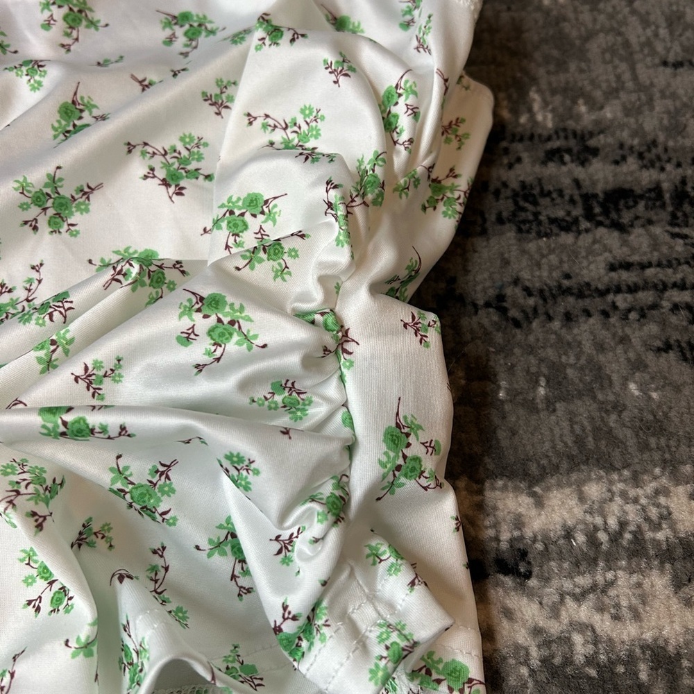 SHEIN Floral & Lace Pajama Set With Ruching - Picture 4 of 9
